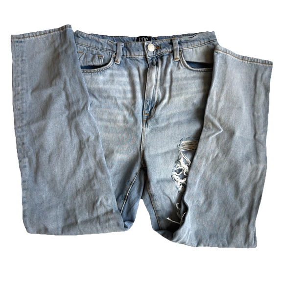 BDG Urban Outfitters Mom High Rise Jeans Size 28 with Heavy Distressing Light - Picture 2 of 6